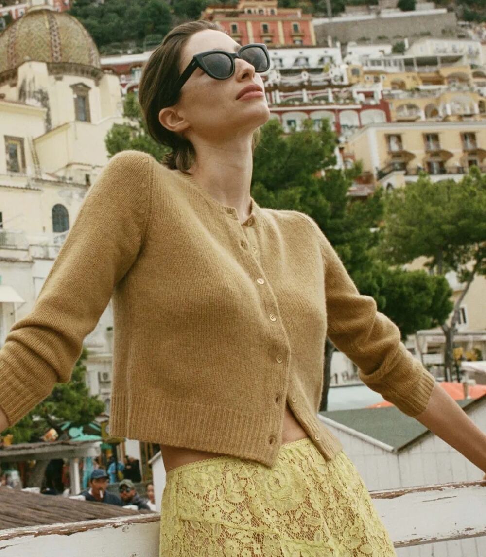 Doen DANAE cashmere CARDIGAN -- TEAK XS